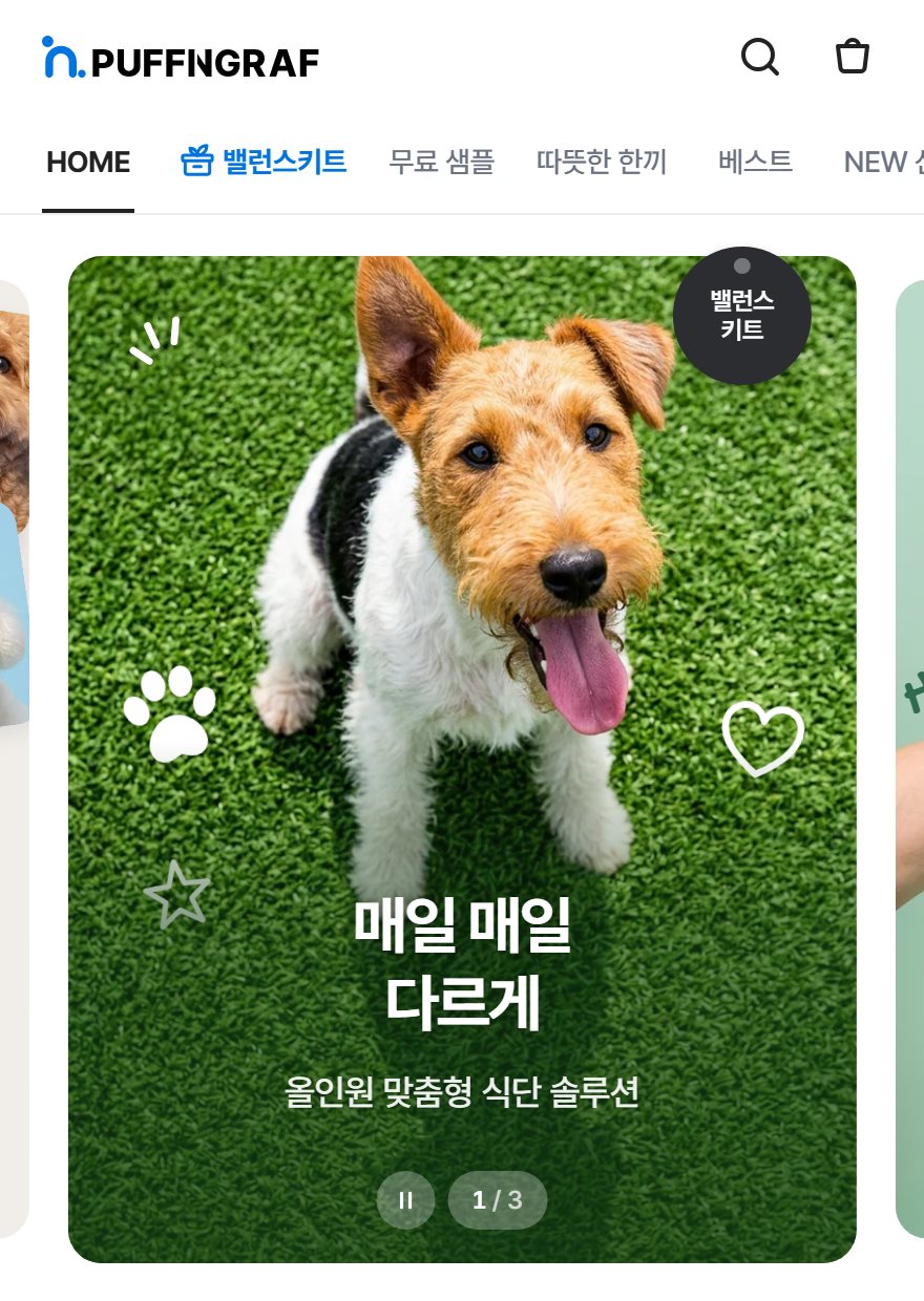개인쇼핑몰 샘플 화면